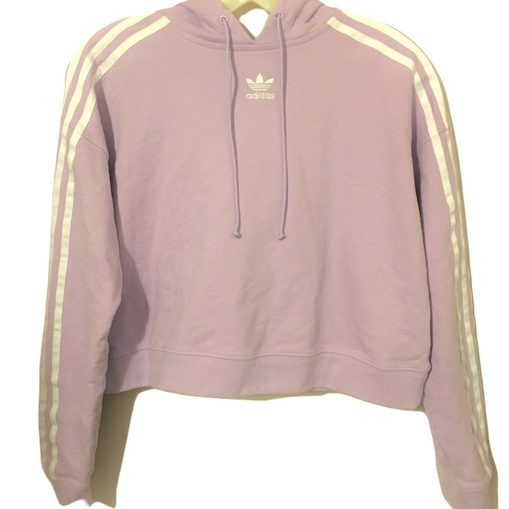 Adidas cropped lilac hoodie